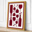 Wine in Burgundy Geometric - Wrapped Canvas-126091382-126091378