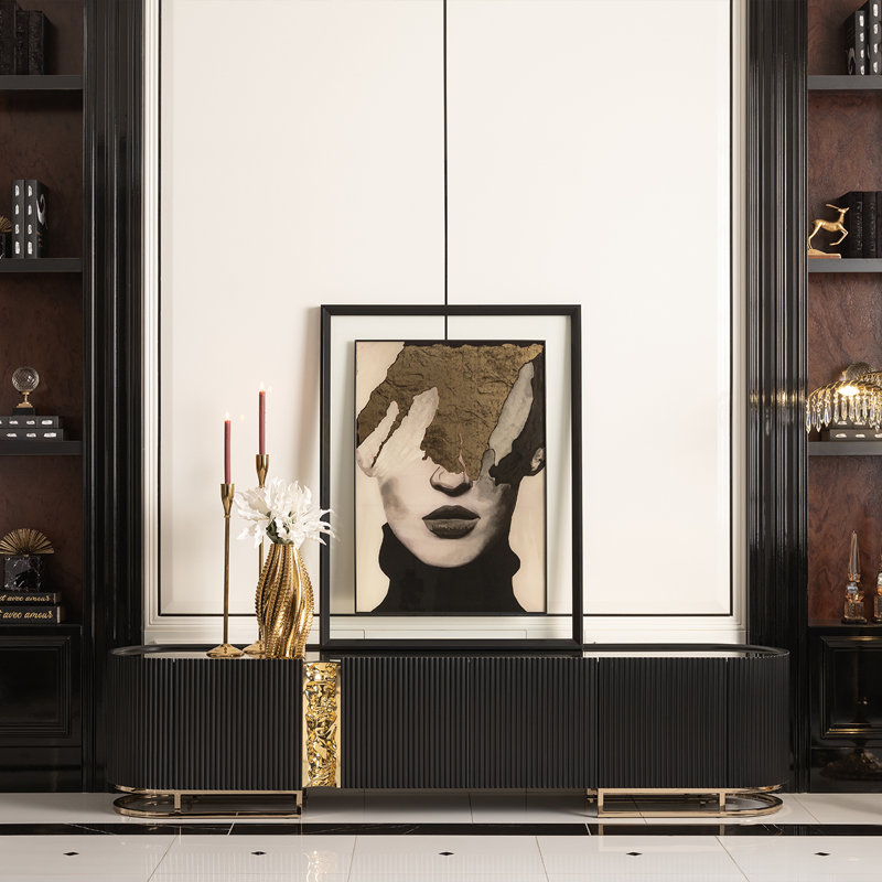 Lisbon Media Console, Matte Black