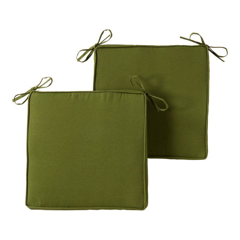 Sunbrella Outdoor Dining Chair Seat Pad, Hunter Green