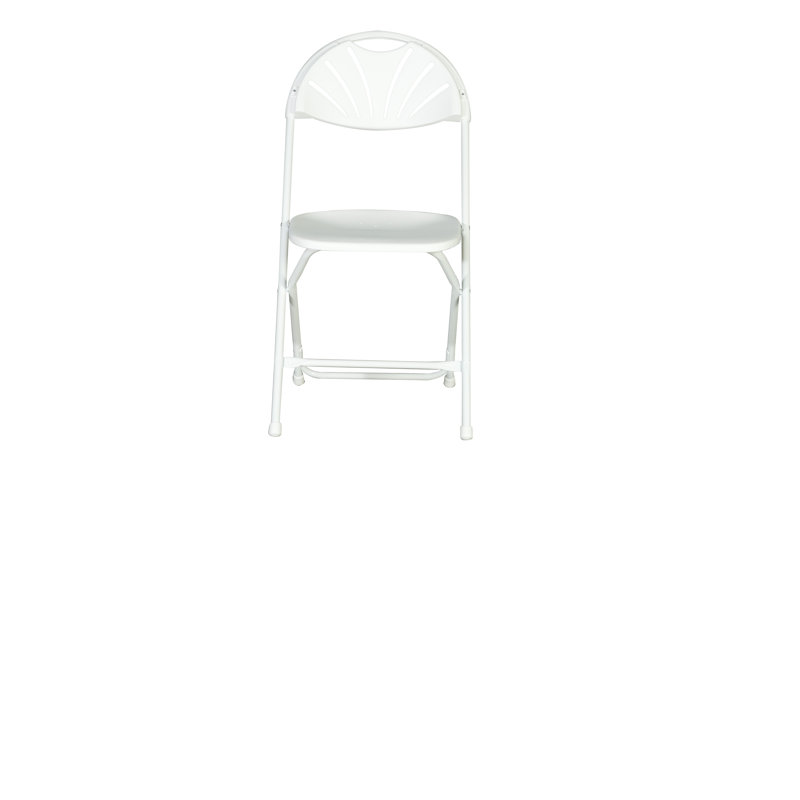 Chaise pliante en plastique Rhino, Blanc