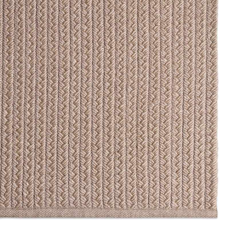 Iver Indoor/ Outdoor Solid Tan Area Rug, Rectangle 6' x 9'