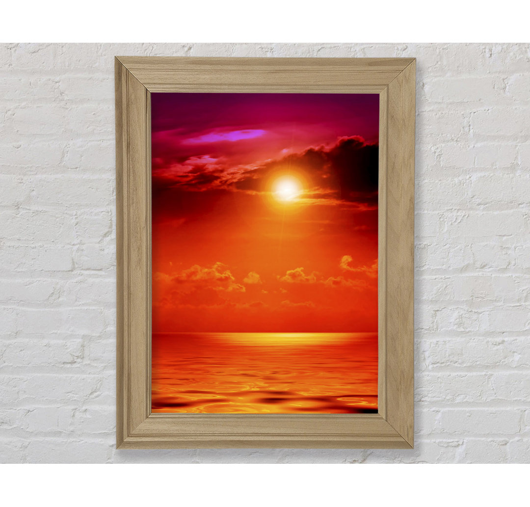 Orange Sun Blaze Skies - Single Picture Frame Art Prints