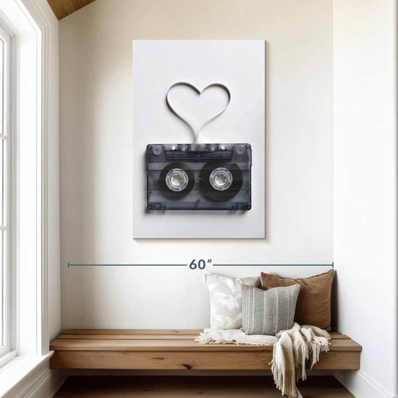 Abarca Mixtape Film Heart, 45" H x 30" W