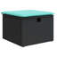  Ensemble de canapé de patio 9 pièces avec coussins en rotin de polyacacia noir