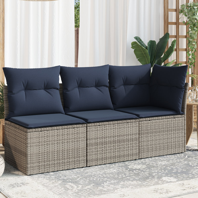 62cm Wide Patio Sofa with Cushions