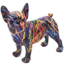 Large Premium Crystal Embellished French Bulldog Statue, Luxury Ornament,  Home Decor, Home Accessories 