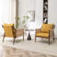 Chaise d'appoint rembourrée en bois massif Cofield-1413915895