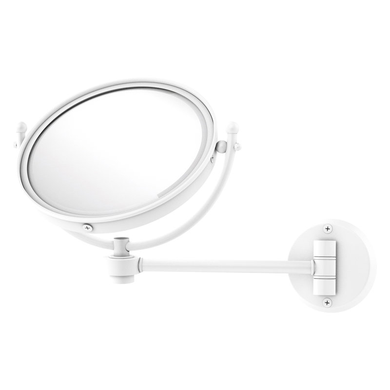 Miroir mural grossissant 5X, Blanc mat, 5X, H 10 po x l 10 po