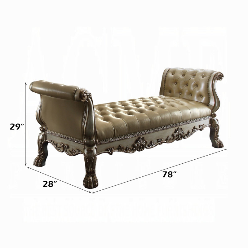 Banc rembourré Dresden Dresden, Tanné, Or