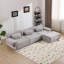 Canapé rembourré avec 3 coussins et repose-pieds-1161736739