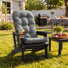 Ensemble de chaises d'extérieur en PEHD Adirondack avec coussin