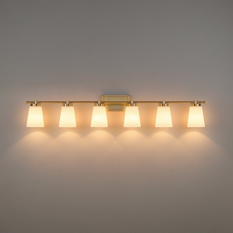 Ceriel 6 - Light Steel Dimmable Vanity Light, Brushed Gold