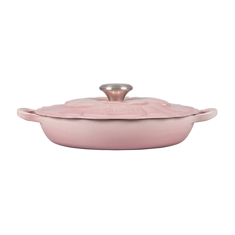 Le Creuset Signature Enameled Cast Iron Petal Braiser, 2.25qt., Shell Pink
