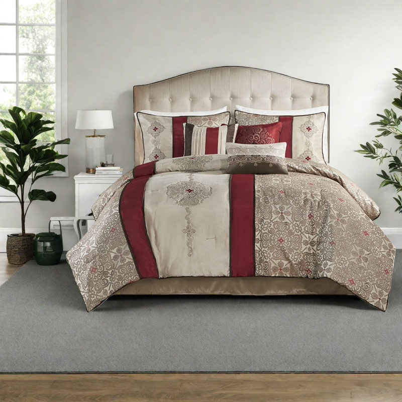 Piece Cal King Bedding Sets, Polyester Jacquard Modern Home