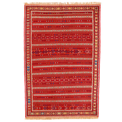 One-of-a-Kind 5'4" X 8'4" New Age Wool Area Rug in