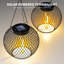 Luminaires suspendus modernes en forme de globe solaire, lanternes sphériques suspendues en métal noir avec ampoules Edison, montées sur chaîne, intérieur extérieur-119338412