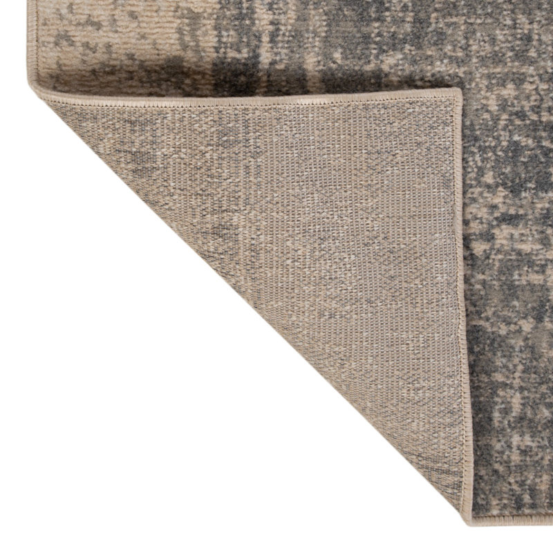 6' X 9' Light Blue Abstract Power Loom Area Rug