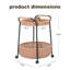 Le chariot-bar naturel de 22 po avec plateau de protection en rotin et roulettes verrouillables