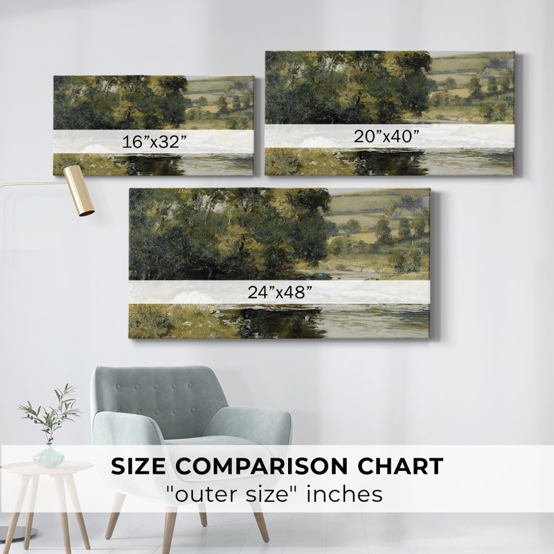 Landscape Series-MCXXXIX- Gallery Wrapped Canvas -Ready to Hang, H 16 po x l 32 po