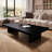 Black Solid Wood Rectangular Coffee Table-576501593