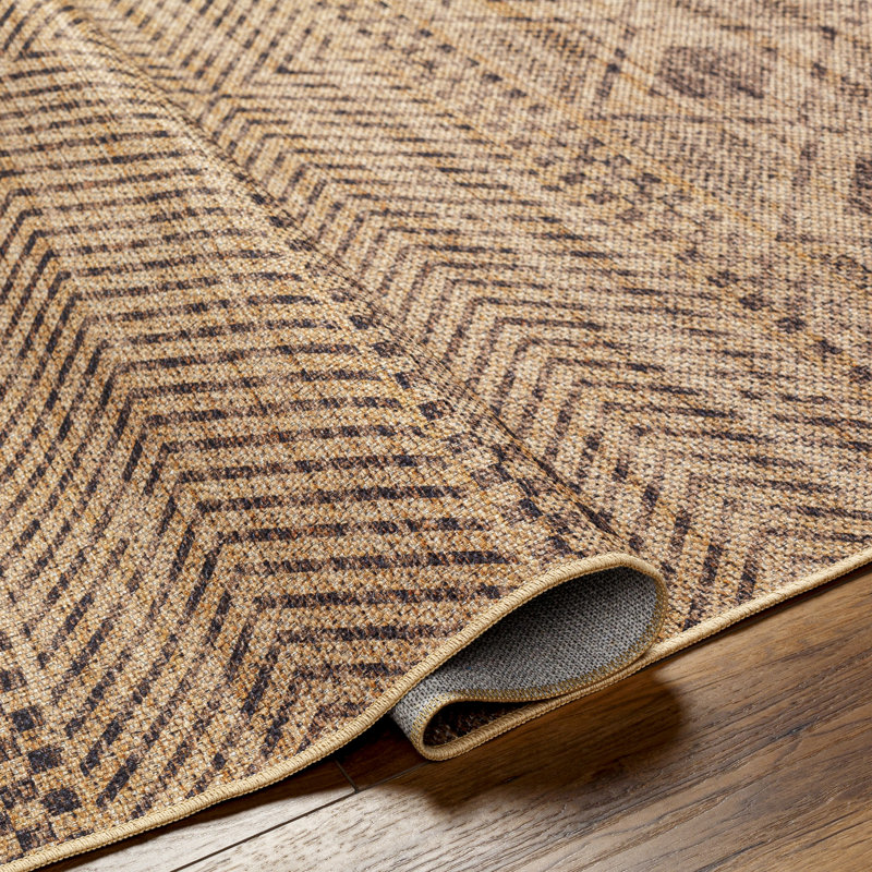 Jamir Moroccan Tan Area Rug, Rectangle 3' x 5'