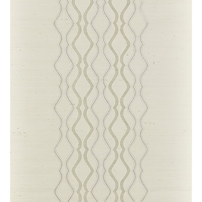 SAMPLE-Soiree Valentina Embellished Sisal 24' L x 36" W 3D Embossed Wallpaper Roll