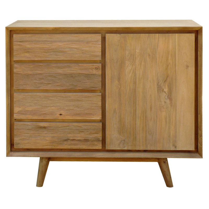 Retro Solid Wood Accent Cabinet