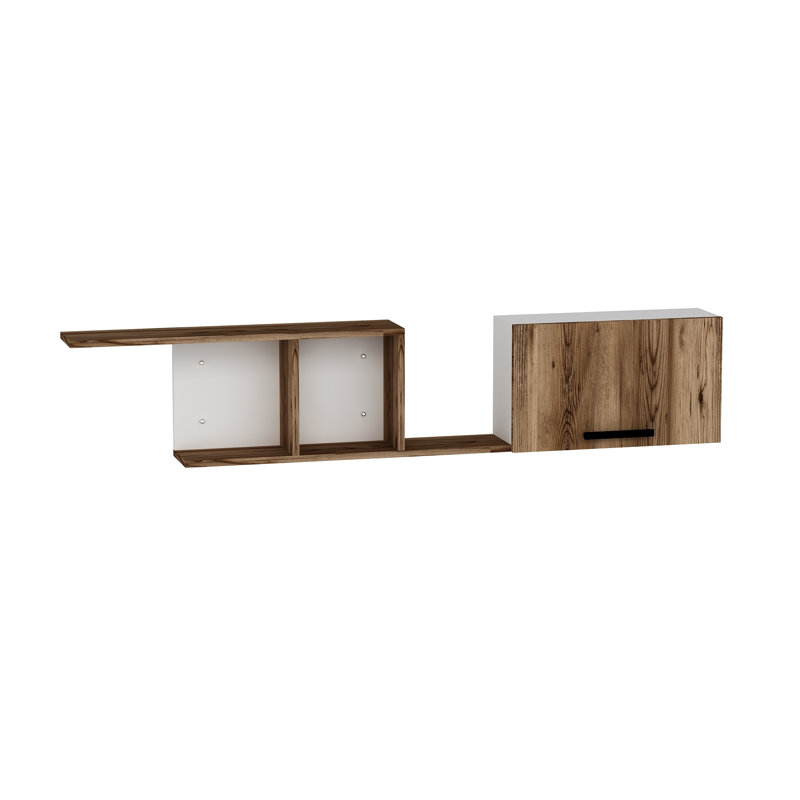 Duboistown 3 Piece Accent Shelf, Light Walnut/White