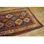 Blue Tribal Geometric Allover Design Antique Caucasian Kazak Rug