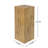 Wood-Look Square-Column MGO End Table - 33.75" Height Natural Distressed Finish Indoor Outdoor Patio Side Table
