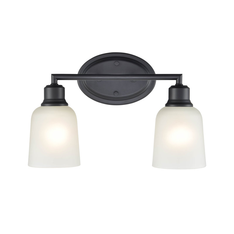 Éclairage pour meuble-lavabo noir mat 2 lumières Amberle
