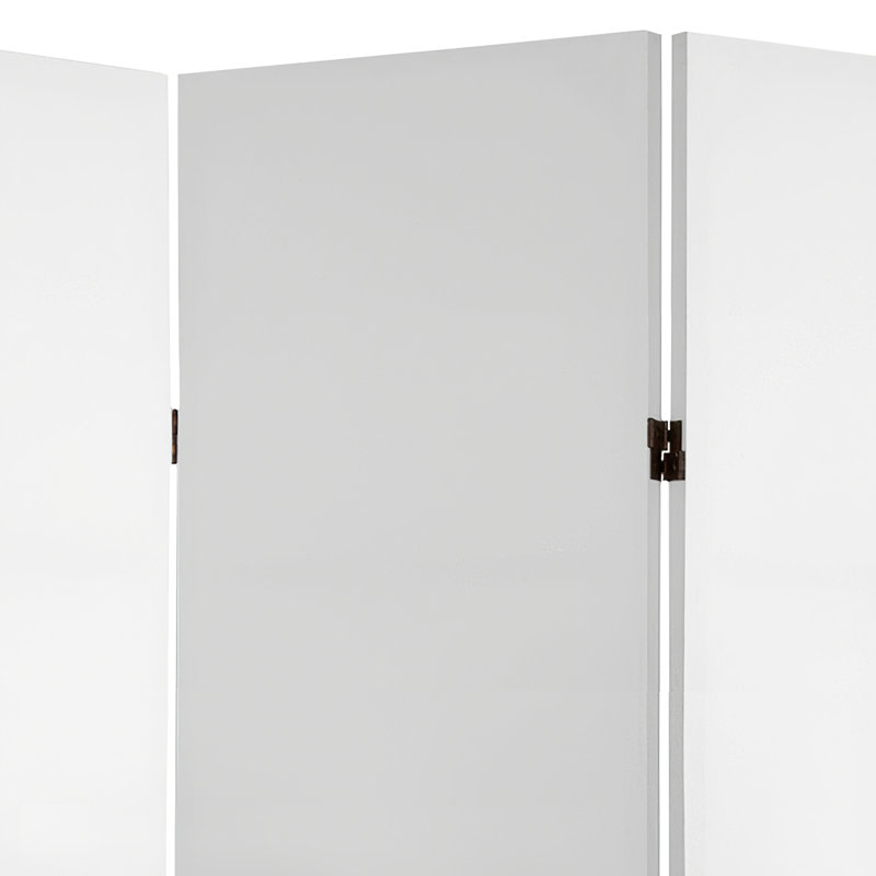 Amanveer 3 Ft. Short Canvas Folding Screen, 4 Panel