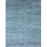 Hand Knotted Area Rug in Blue/White