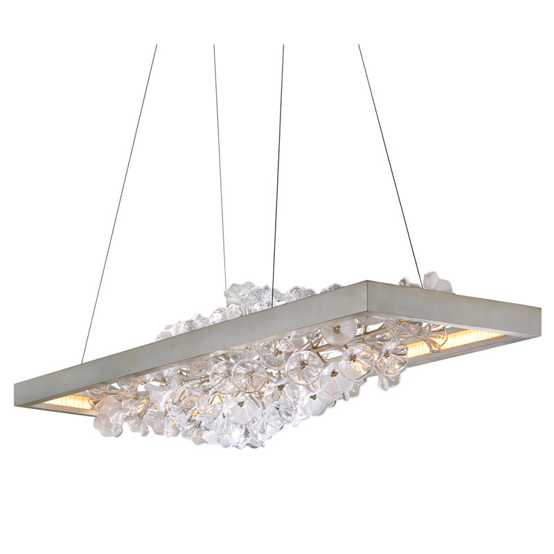 Jasmine 1 Light Linear, Silver Leaf