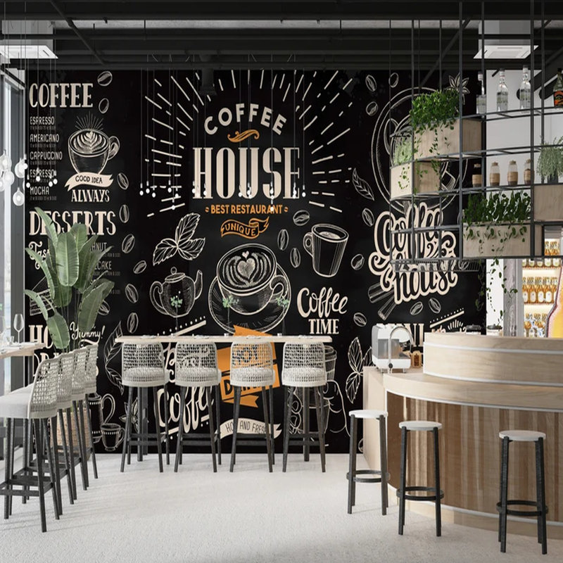 Chalkboard Café Vibes, 96" L x 108" W