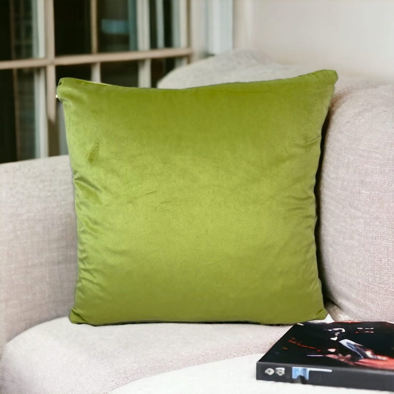 Nayelee Square Cushion Cover, Pale Lime Green