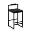 Ensemble de 2 tabourets de bar rembourrés en velours moderne avec repose-pieds et dossier-1256211368-1256211373