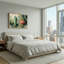 «Green Vase and Rust Pot in Abstract Style», art mural sur toile-623604569