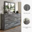 Commode double 6 tiroirs avec miroir Kaisee