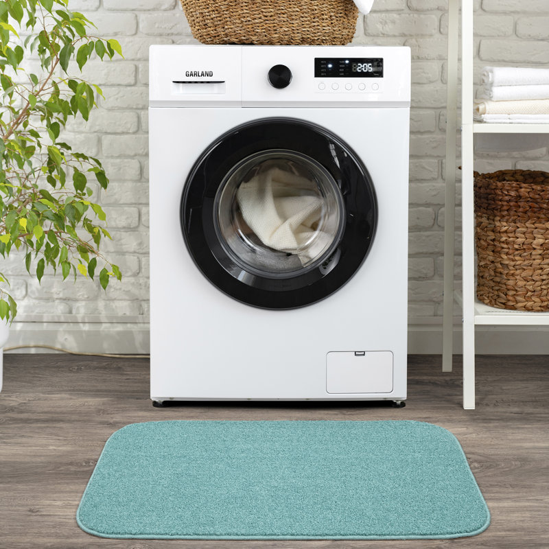 Tapis pour salle de bain en nylon Monarrez avec envers antidérapant, Simple - L 40 po x l 24 po, Écume de mer