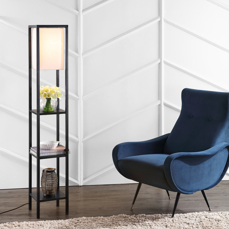Lampe sur pied à colonne 58,5 po Shutesbury, Noir