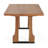 Solid Wood Rectangular Dining Table Natural 29.5"H x 35.5"D x 63"W