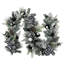 Flocked Pine With Harlequin Ornaments And Bows Artificial Christmas Garland - 6' X 8" - Unlit