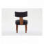 Armless Dining Chairs With Curved backrest and Solid Wooden Legs-1900629365