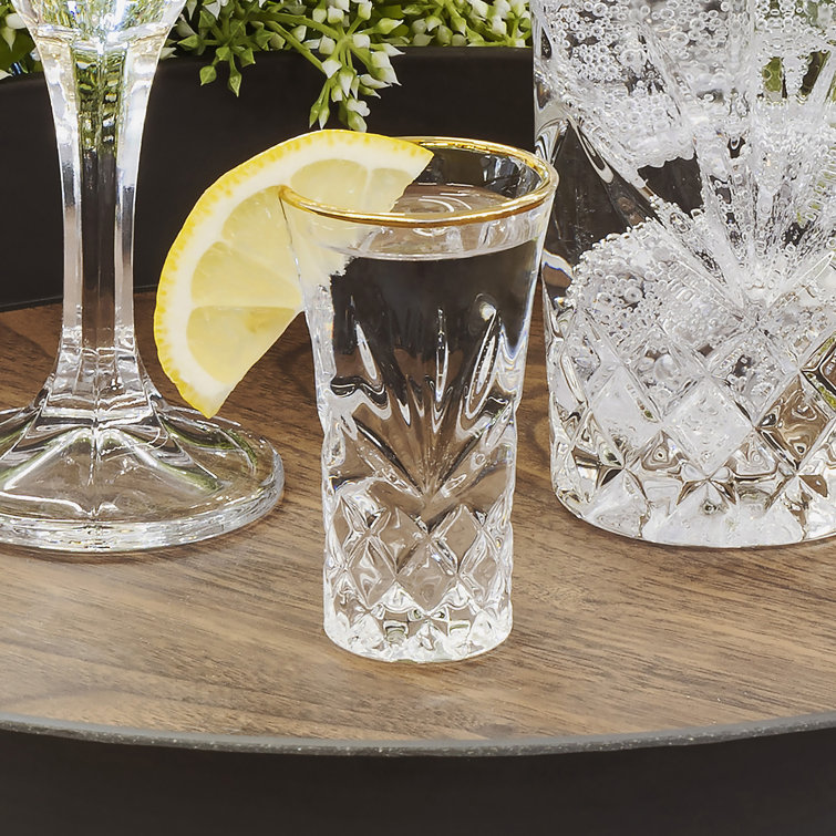 Ashlyn Ashford 11 oz. Crystal Glassware Set (Set of 4) Rosdorf Park