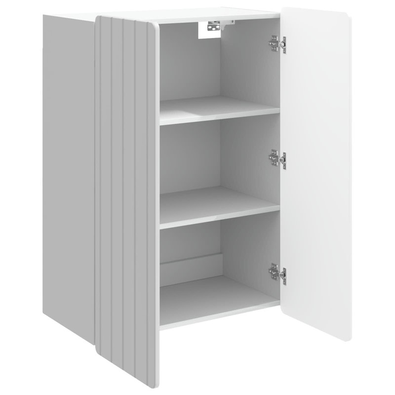 2 -Door Rectangle Accent Cabinet, High Gloss White