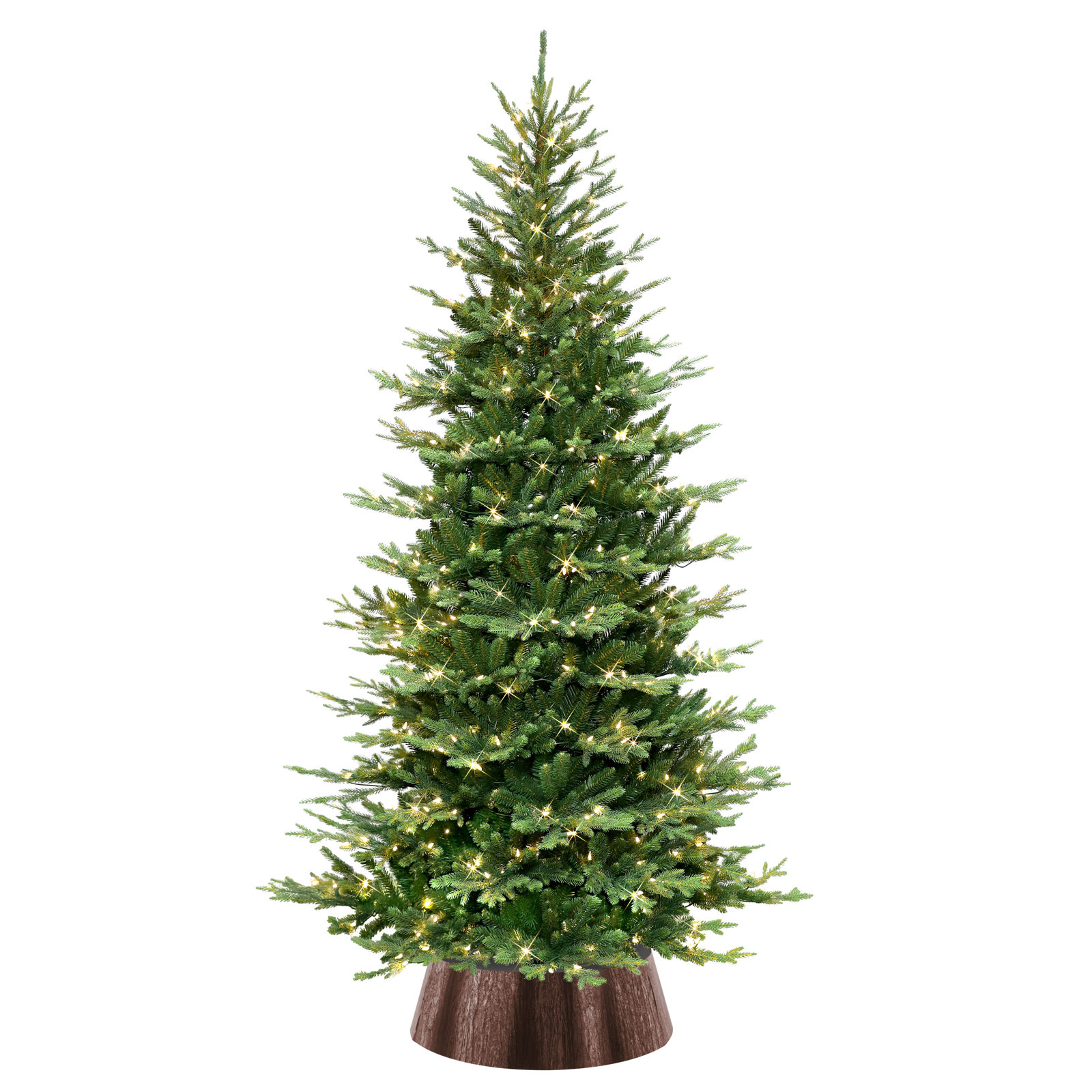 Slim 7.5' Pre-Lit Spruce Christmas Tree