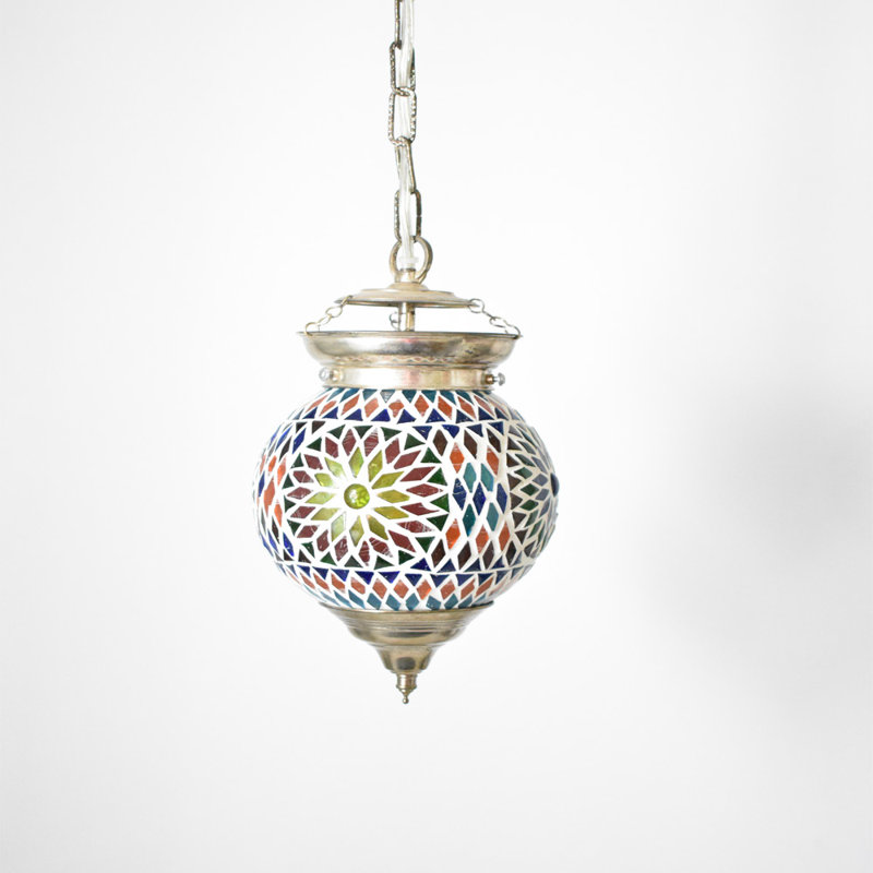 Cerny 1 - Light Chrome Pendant, Multicolour