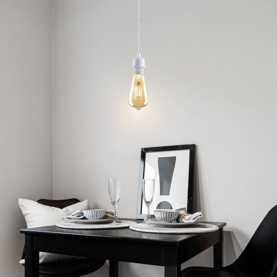 1 - Light White Single Pendant