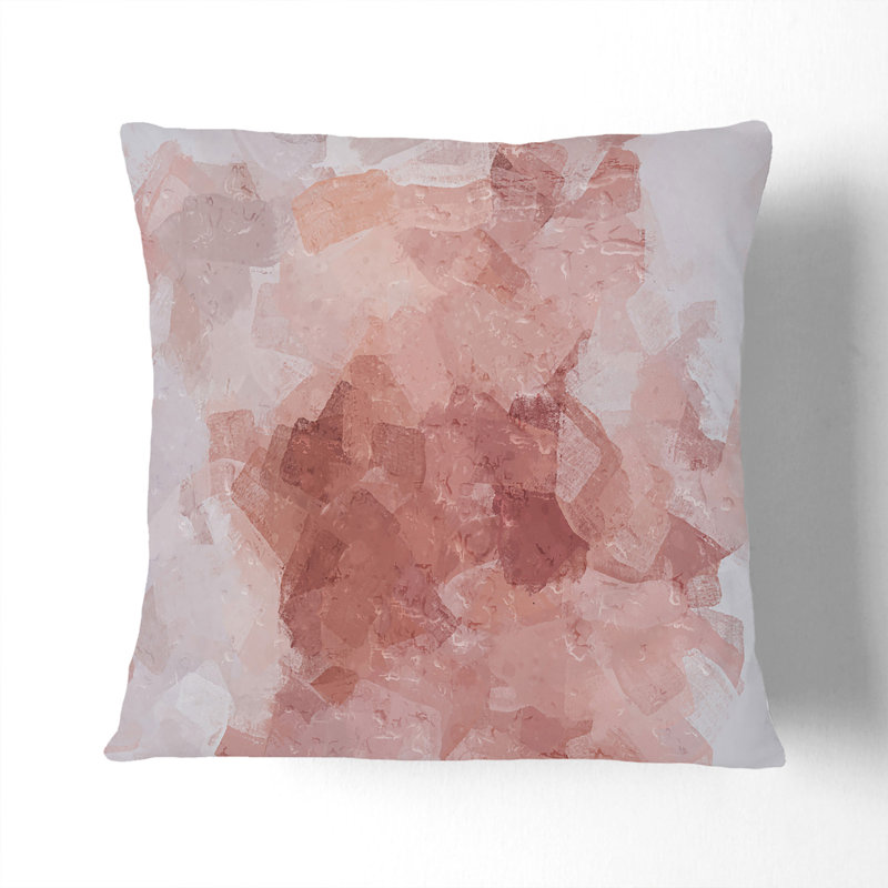 Abstract Square Throw Cushion, White, 40cm H x 40cm W x 15cm D